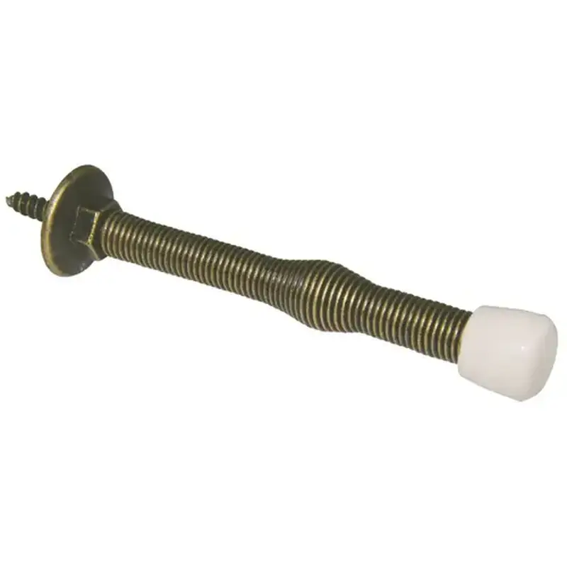 Ultra Hardware 61703 3 In. Antique Brass Plastic Tip Spring Door Stop