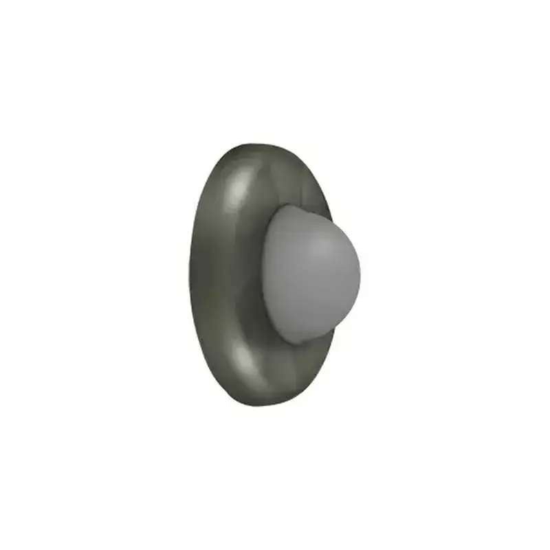 Deltana WBC250U15A Wall Mount Convex Flush Bumper, 2-1/2" Diam. in Antique Nickel