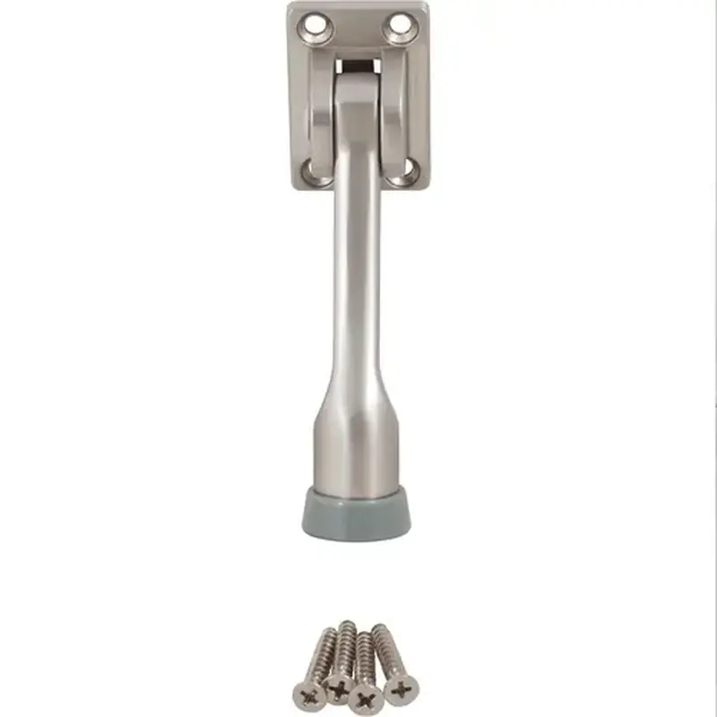 Stone Harbor Hardware 31465-15 4" Heavy-Duty Kick-Down Door Stop - Satin Nickel
