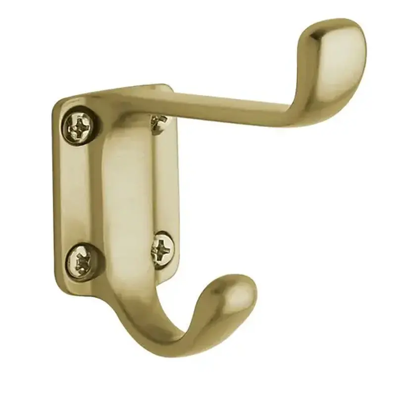 Baldwin 0781060 Costume Hook Satin Brass with Brown Finish