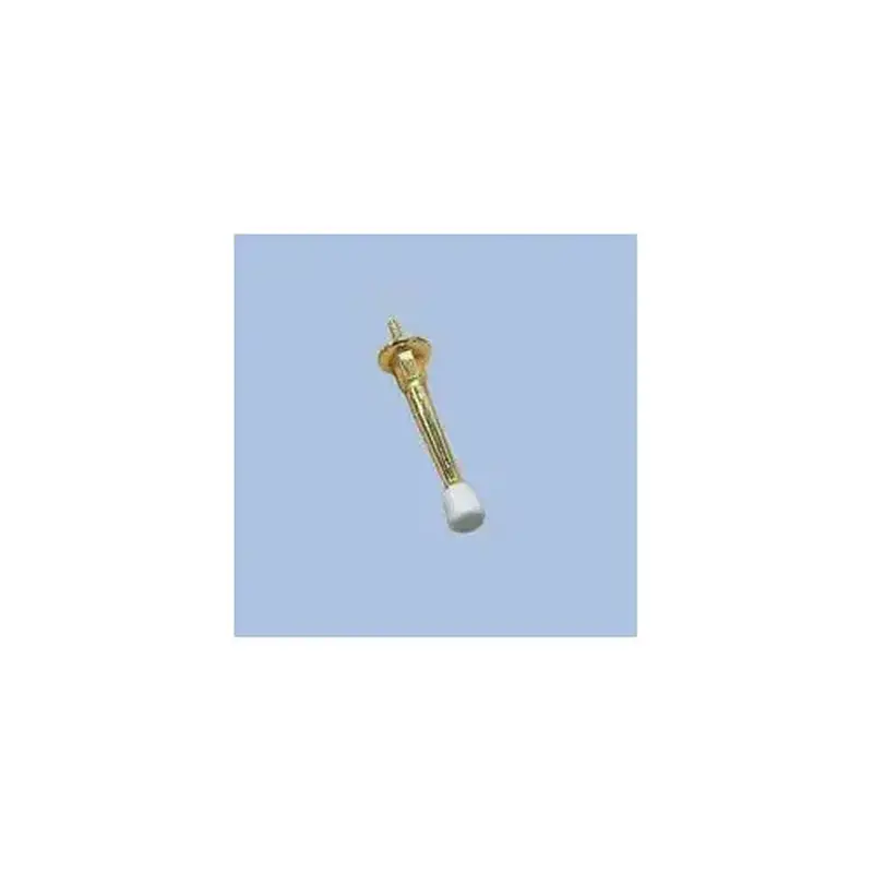 Onward 216BR Rigid Door Stop, 31/32 in Dia Base, 3 in Projection, Metal, Brass