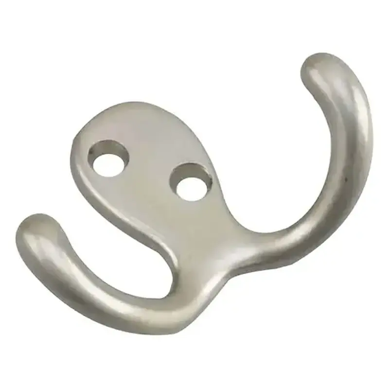 Richelieu Hardware 2235NBV Utility Wardrobe Hook, 2-Hook, Metal, Brushed Nickel
