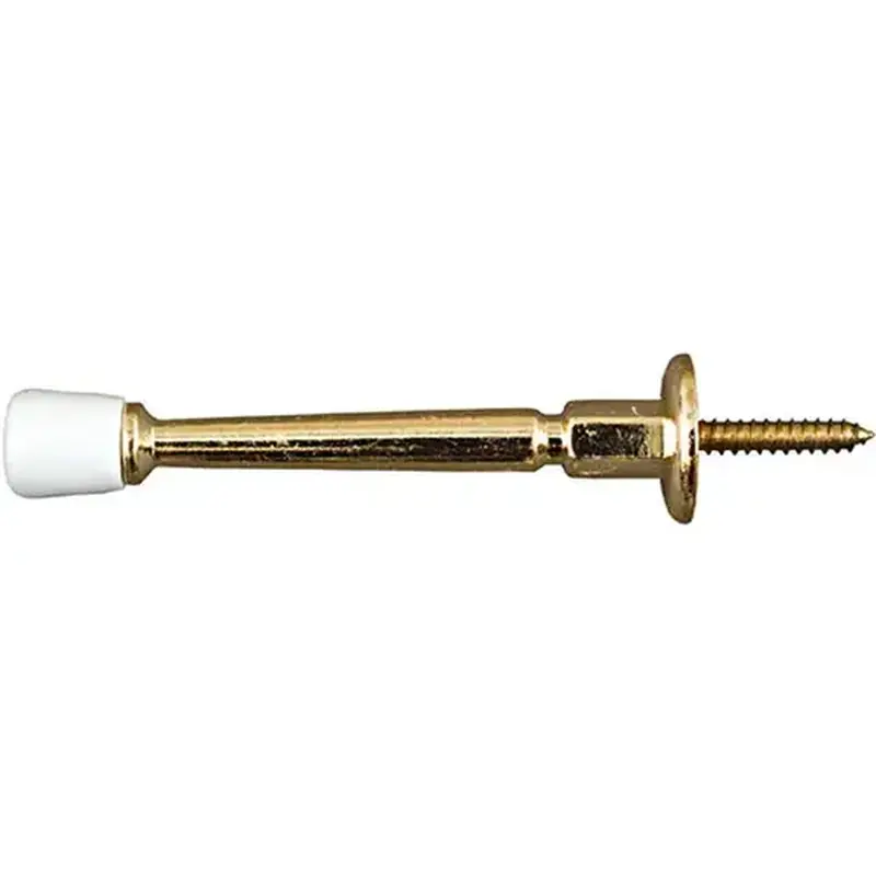 National Hardware N154-492 Door Stop, 3 in Projection, Zinc, Brass - pack of 2