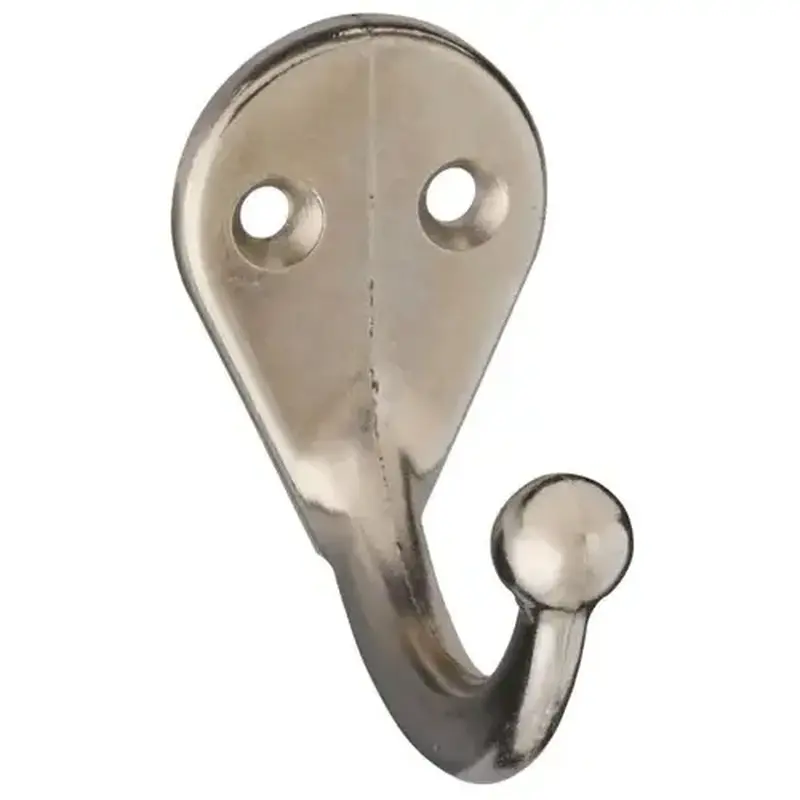 National Hardware N199190-XCP5 V162 Clothes Hook Nickel Finish - pack of 5
