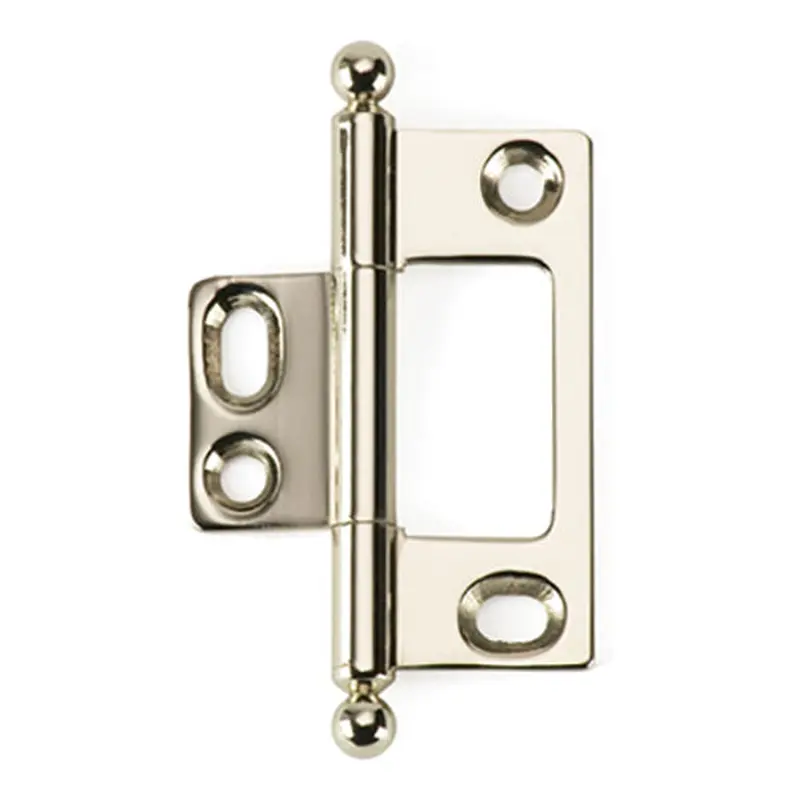 Ball Tipped No-Mortise HingePolished Nickel