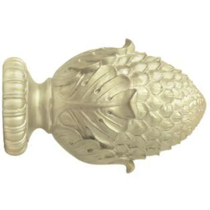 2" Wood Trends Oakleaf Cone Finial - 894 - Satin Gold
