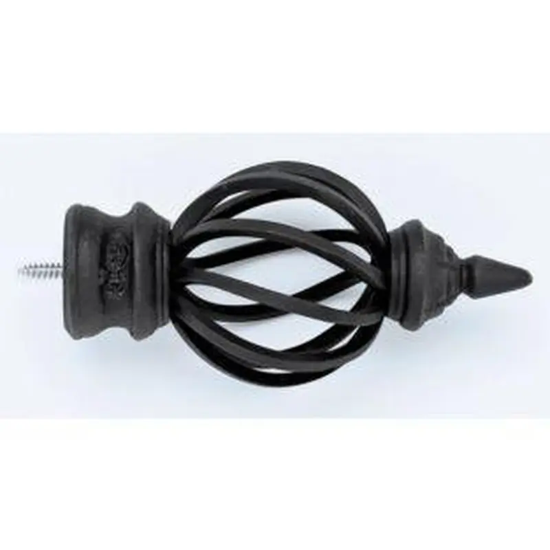 Bird Cage Finial With Plug - Black - 770