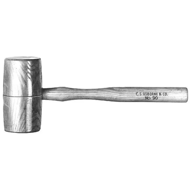 C.S. Osborne Hickory Mallet #90 - Various Sizes#2: 2-3/4" Face - 5-1/2" Head - 10-1/2" Length