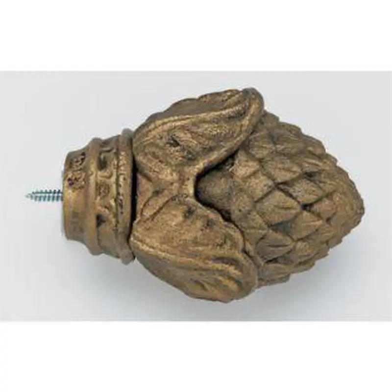 Pine Cone Finial With Plug - 801 - Iron Gold