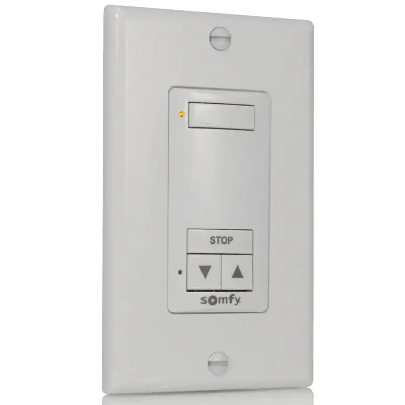 Somfy DecoFlex WireFree, RTS 1 Channel Wall Switch - Various ColorsWhite