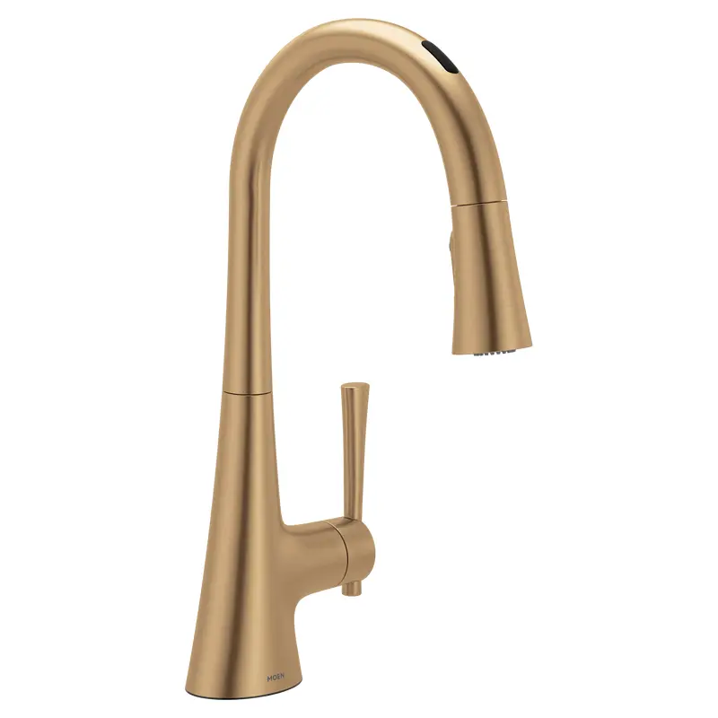 Kurv Chrome one-handle high arc pulldown kitchen faucetChrome
