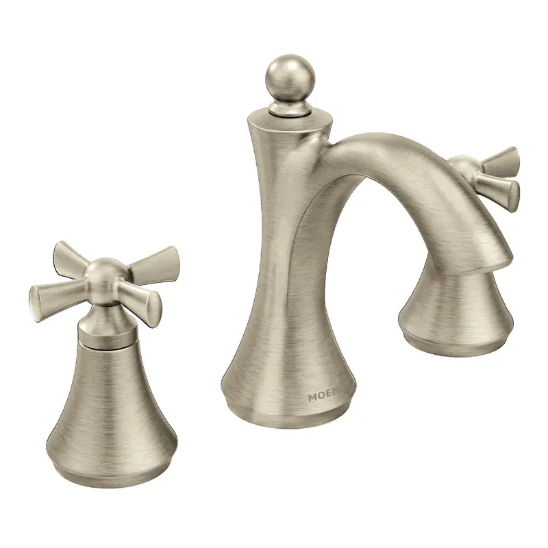 Wynford Chrome Two-Handle High Arc Bathroom FaucetChrome