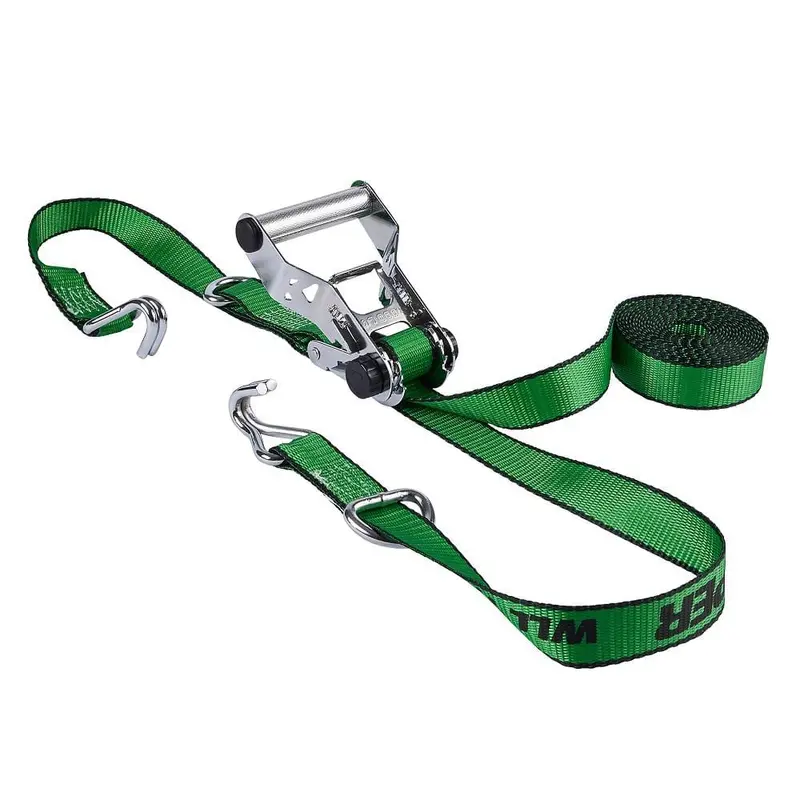 1.25 in. x 16 ft. Ratchet Tie Down Chrome (2-Pack)
