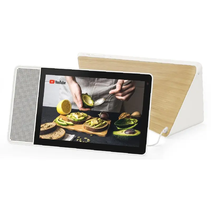10 in. Smart Display with Google Assistant - White Front/Bamboo Back2.6 / each