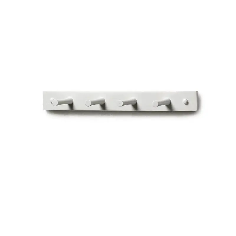 15.5 in. L Decorative White 4-Peg Wall Mount Wood RackBamboo / 0.555 / 5