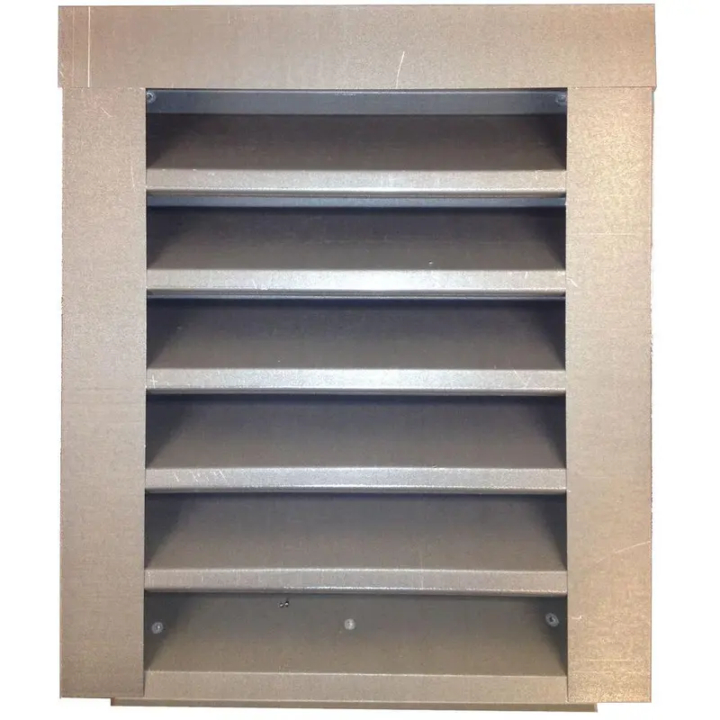 16 in. x 19.75 in. Rectangular Metallic Steel Built-in Screen Gable Louver Vent5 / each