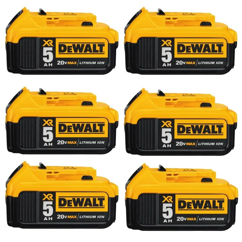 20-Volt MAX XR Premium Lithium-Ion 5.0Ah Battery Pack (6-Pack)6.0 / 2 / 1