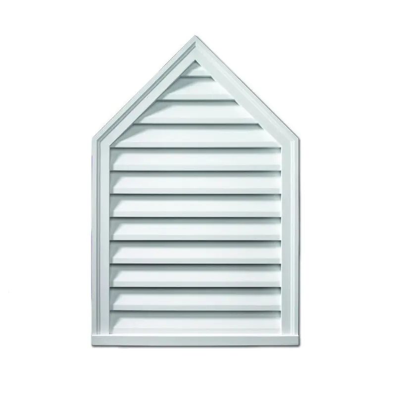 24 in. x 36 in. x 2 in. Polyurethane Decorative Peaked Louver Pitch 12/125.3 / each