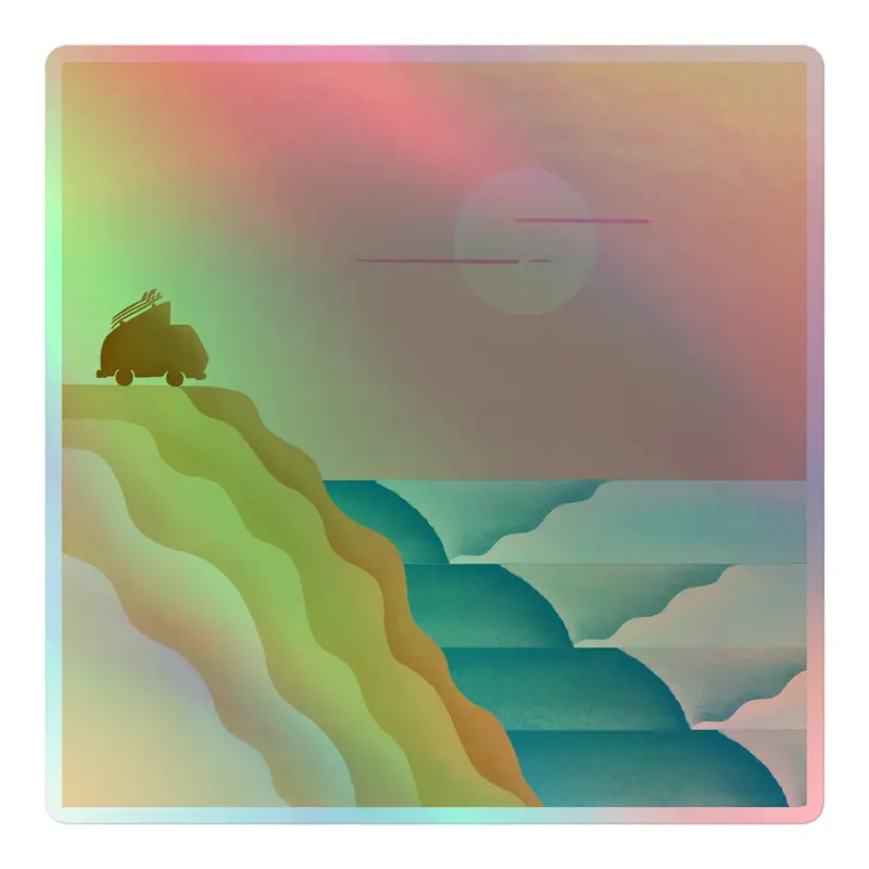 Baja Surf Holographic Sticker33