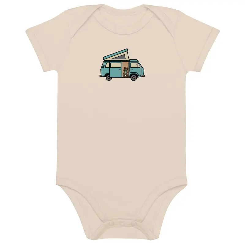 Dog in Van One-Piece Baby BodysuitBlack / 3-6m