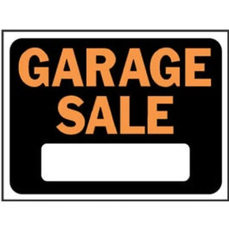 "Garage Sale" Sign, Plastic, 9 x 12-In.