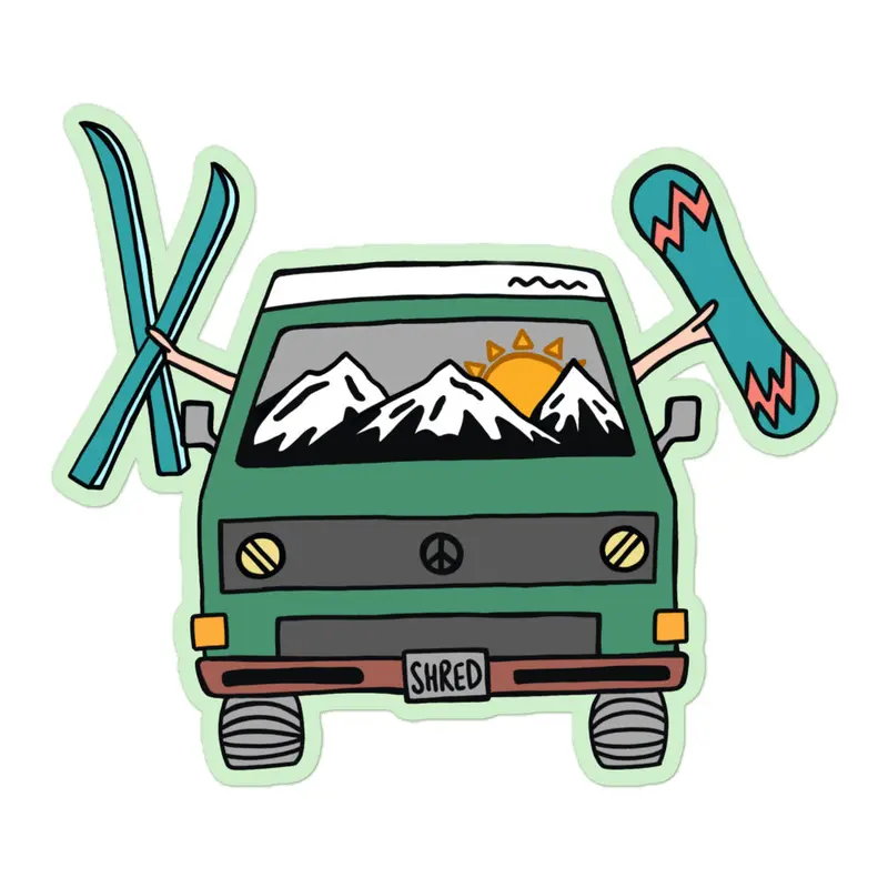 Shred Van Sticker33