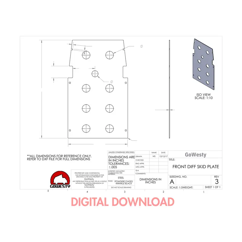 [DIGITAL DOWNLOAD] Front Differential Skid Plate for Syncro