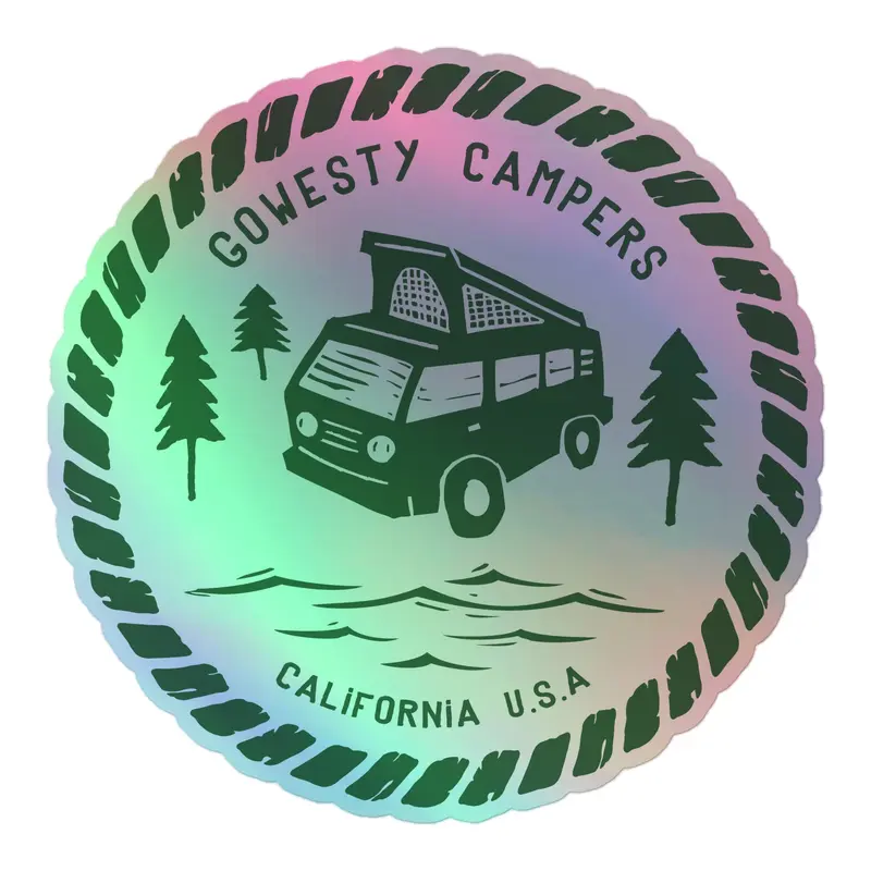 Woodcut Westy Life Green Holographic Sticker33