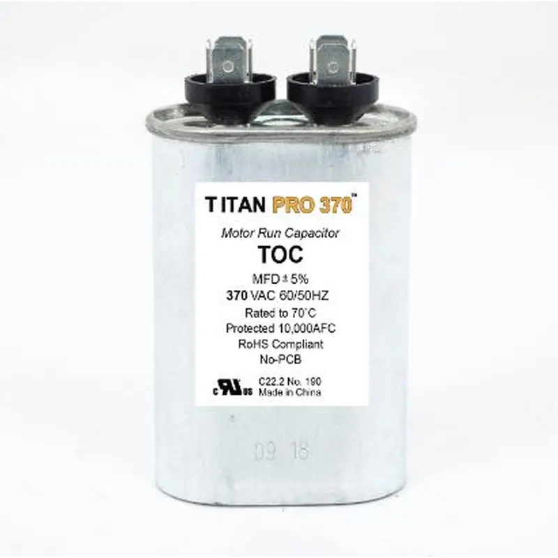 Titan Pro Run Capacitor 15 MFD 370 Volt Oval15 MFD 370 Volt (TOC15)