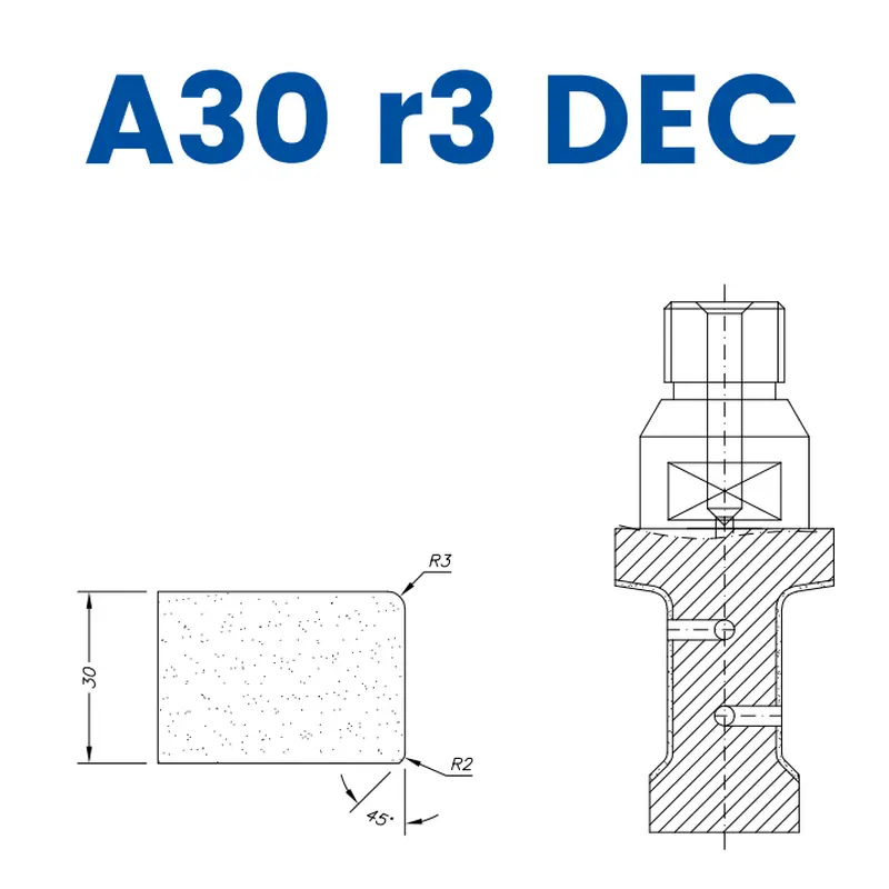 A30 r3 DEC (30mm r3 Eased Edge DEC)EHS Kit (All materials high speed) / 1