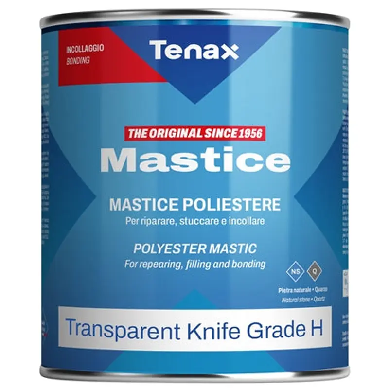 H-Knife HIGH QUALITY TRANSPARENT KNIFEGRADE POLYESTER MASTIC(5 gal - 1 pc)