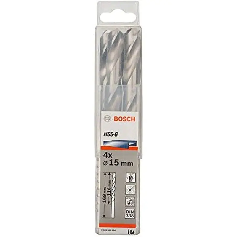 Metal Drill Bit HSS-G 15x114x169mm 4pcs