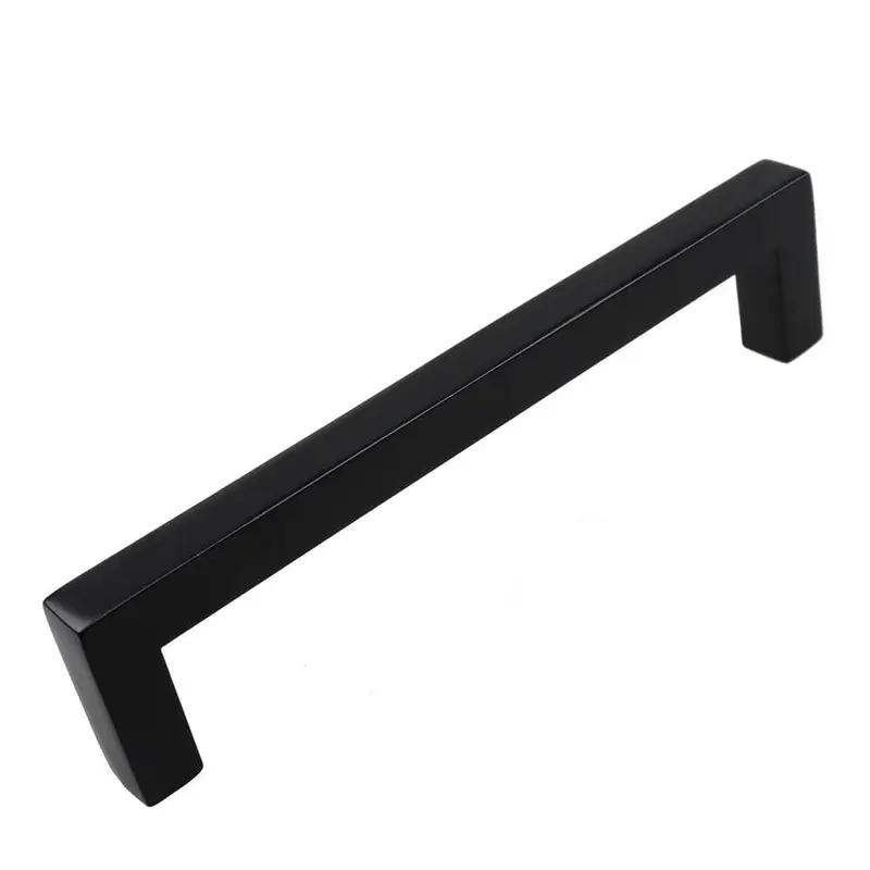 5 in. Matte Black Solid Square Slim Cabinet Drawer Bar Pulls (10-Pack)4 oz / package