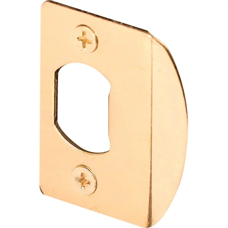Defender Security E 2349 Door Strike Plate, 2-1/4 in L, 1-7/16 in W, Steel, Brass