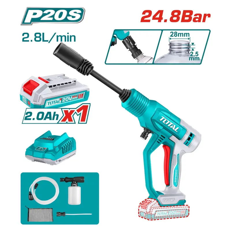 Total Cordless Pressure Washer 24.8Bar 20V