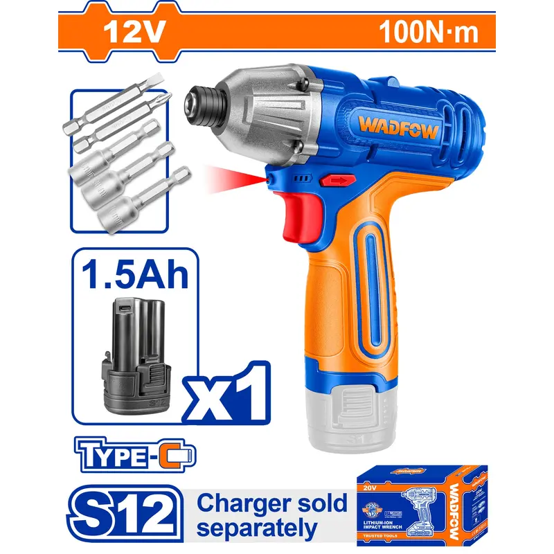 Wadfow 12V Cordless Impact Driver