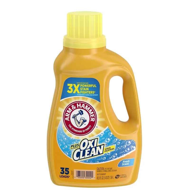 Arm & Hammer Plus OxiClean 97542 Laundry Detergent, 62.5 oz Bottle, Liquid, Clean Fresh