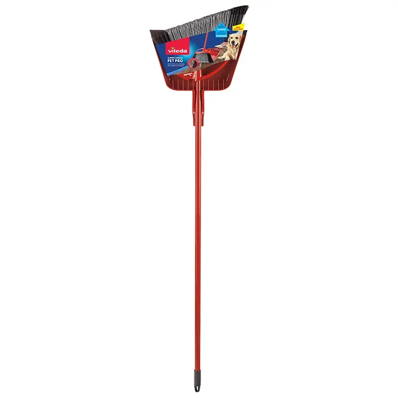 Vileda 168256 Super Angle Pet Pro Broom, Recycled Fiber Bristle