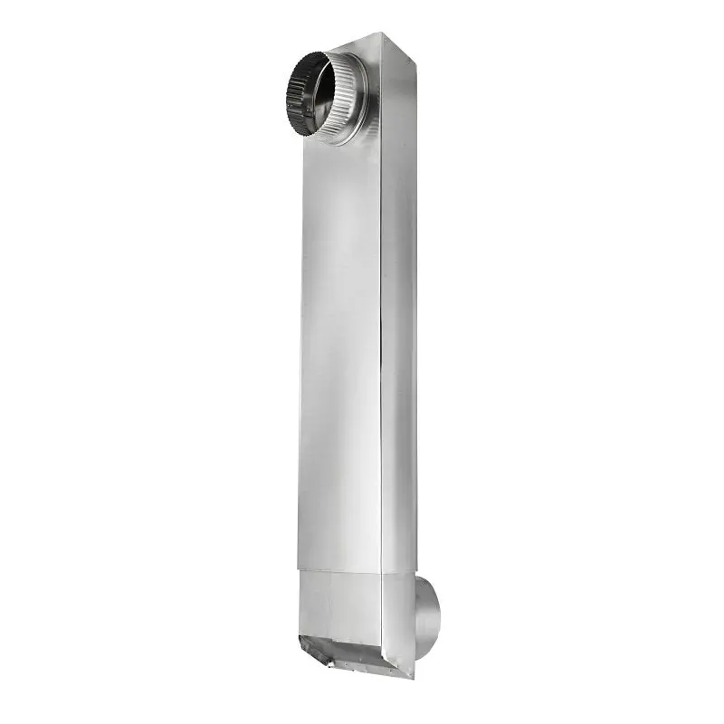 Lambro 3006 Dryer Vent Duct, 2 in W, 6 in H, 90 deg Angle, Aluminum