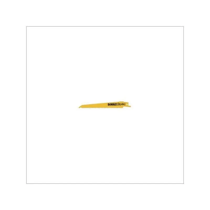 DW4801 6" 3 TPI Taper Back Bi-Metal Reciprocating Blade for Fast Wood Cutting (5 pack)