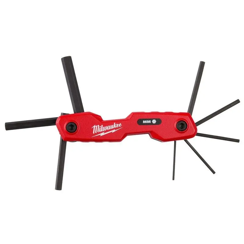 Milwaukee 48-22-2182 8 Key Folding Hex Key Set  - Metric
