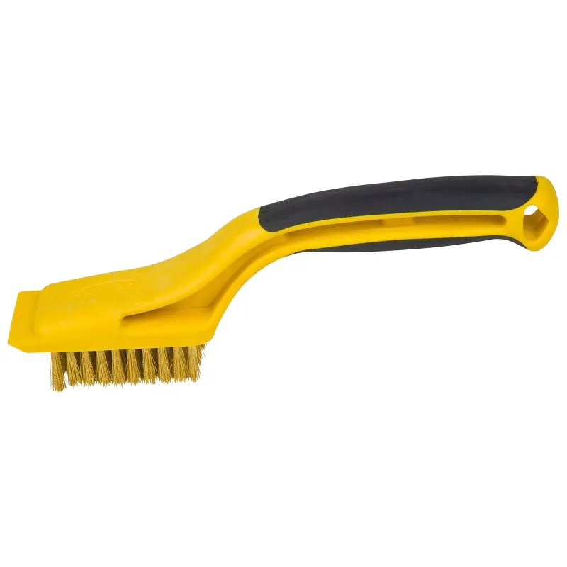 Hyde 46801 Stripping Brush, 2-1/4 x 1-1/8 in Brush, Brass Trim