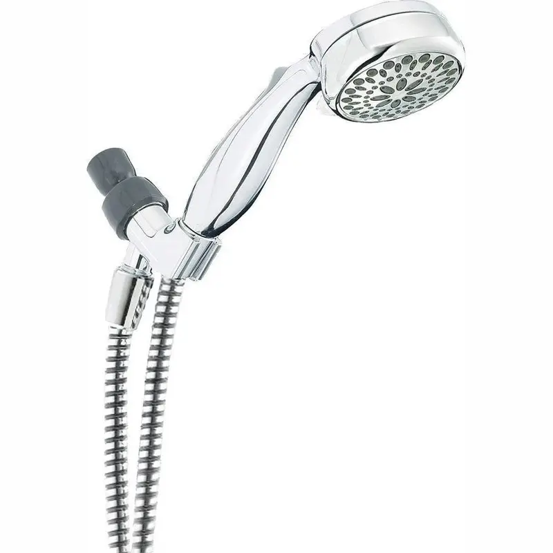 7-Spray 3.4 in. Single Wall Mount Handheld Shower Head in ChromeWhite / 1.532