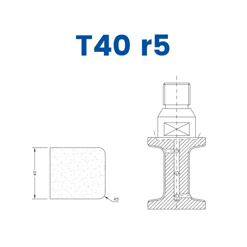 T40 r5 (32mm Eased Top & Bottom r5)EHS Kit (All materials high speed) / 1