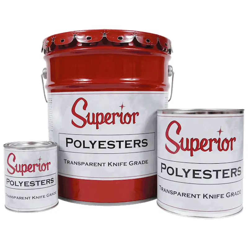 Superior Polyester Transparent Knife Grade AdhesivesQuart