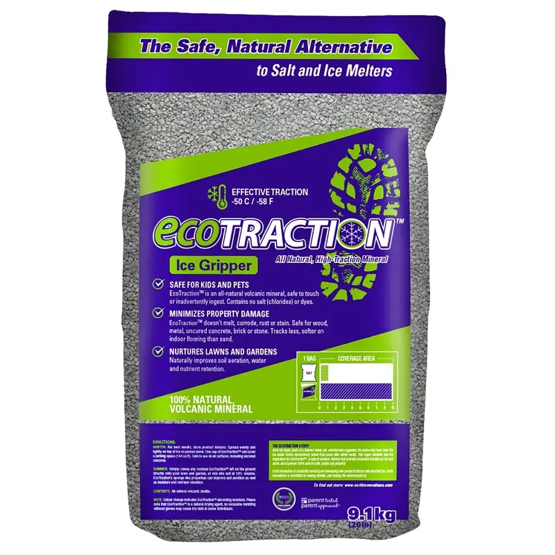 ecoTRACTION ET9RB Ice Melter, Granule Crystal, Solid, 9.1 kg Bag