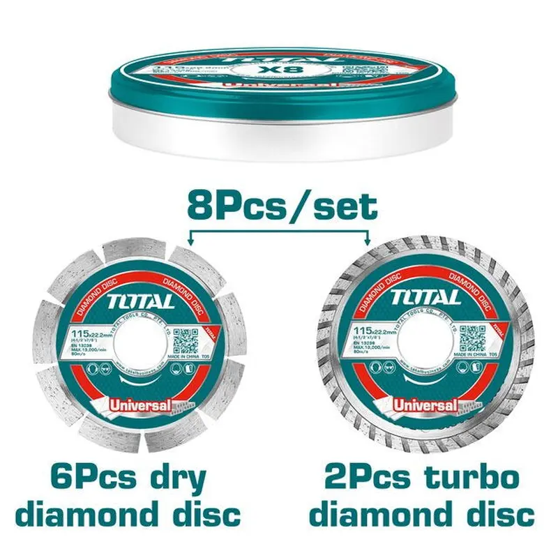 TOTAL Diamond Discs Set (8pcs/set) (TAC2101153)