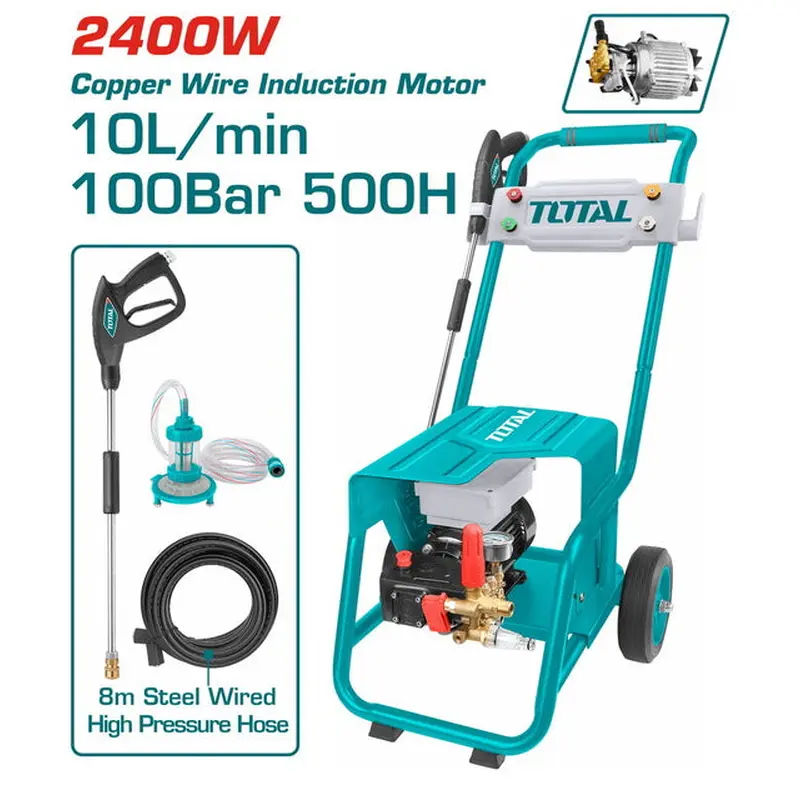 TOTAL High pressure washer (For commercial use) 2.400W / 100 bar (TGT11176)