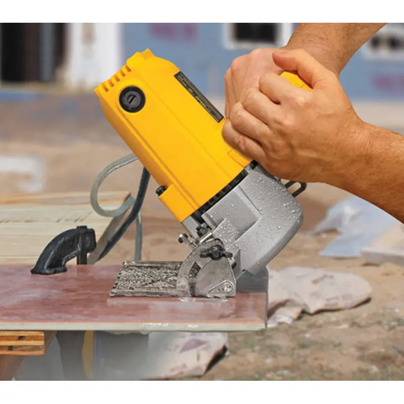 DeWALT DWC860W Tile Saw, 4-3/8 in Blade, 1-3/8 in at 90 deg, 3-1/8 in Max D Cutting