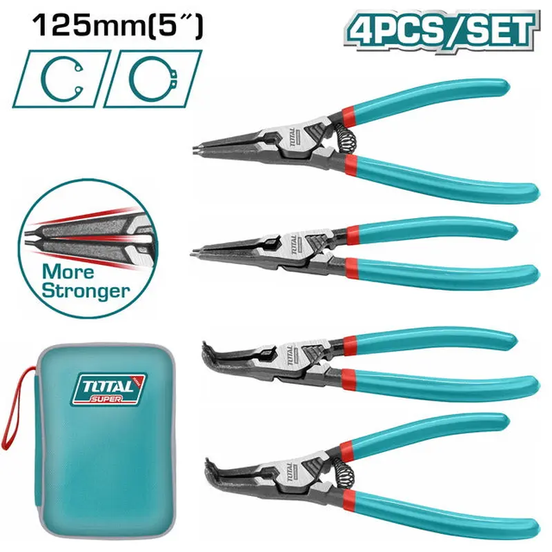 TOTAL CIRCLIP PLIERS SET 5" 4PCS (THTJ214041)
